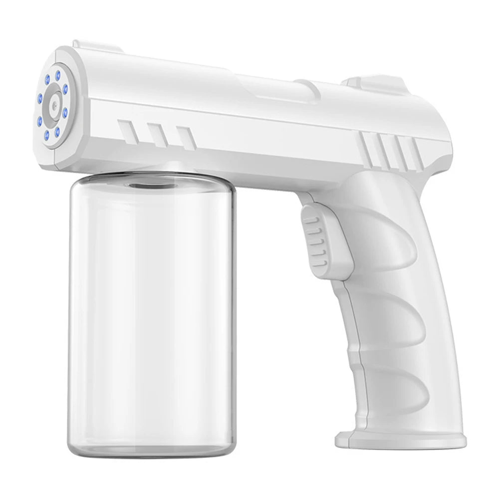 280ML Wireless Electric Sanitizer Sprayer USB Nano Blue Light Steam Spray Gun Disinfectant Fogger Machine Garden Atomizer Tool
