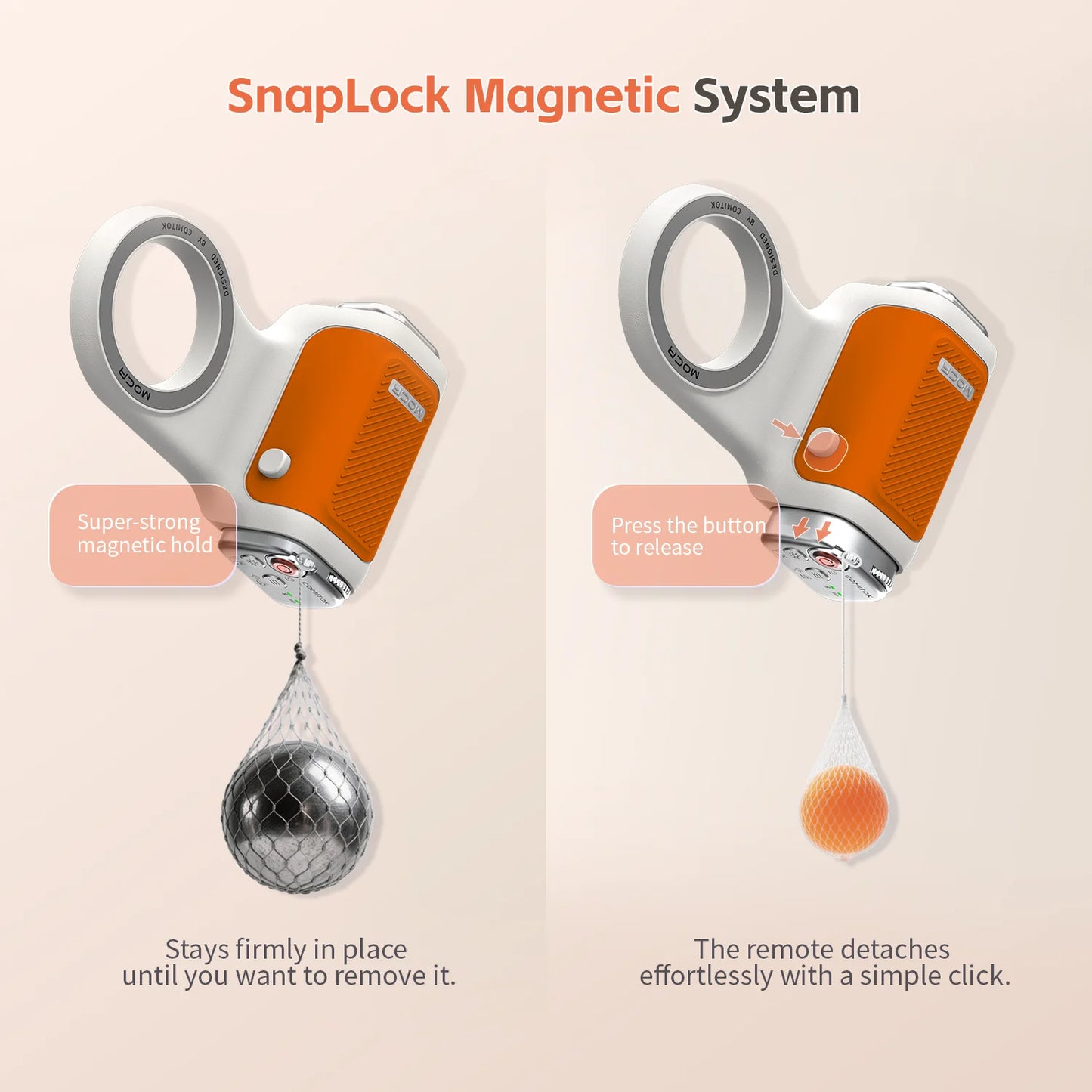 COMITOK MOCA iPhone Camera Assistant,1Click Lens Flip Shutter Grip/Detachable charging remote control+Optional Fill Light/Mirror